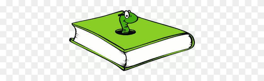404x200 Book Worm Clip Art - Book Worm Clipart