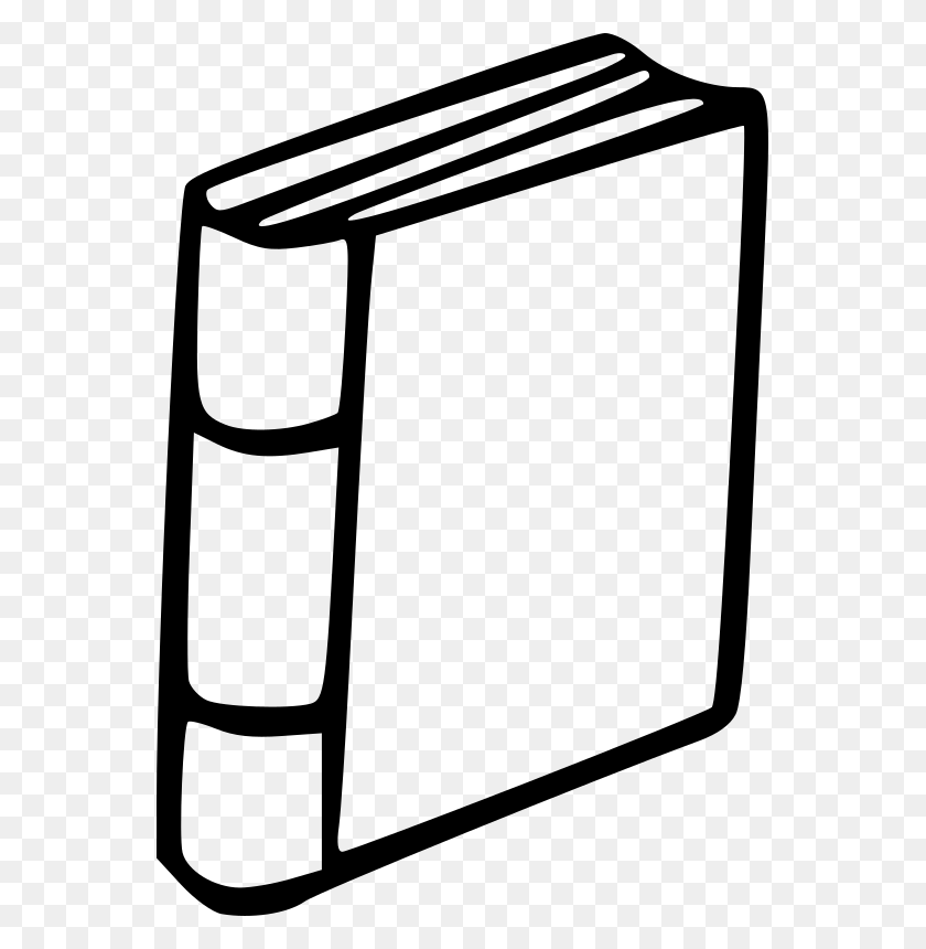 555x800 Bookcase Clipart Book Spine Pencil And In Color - Bookcase Clipart