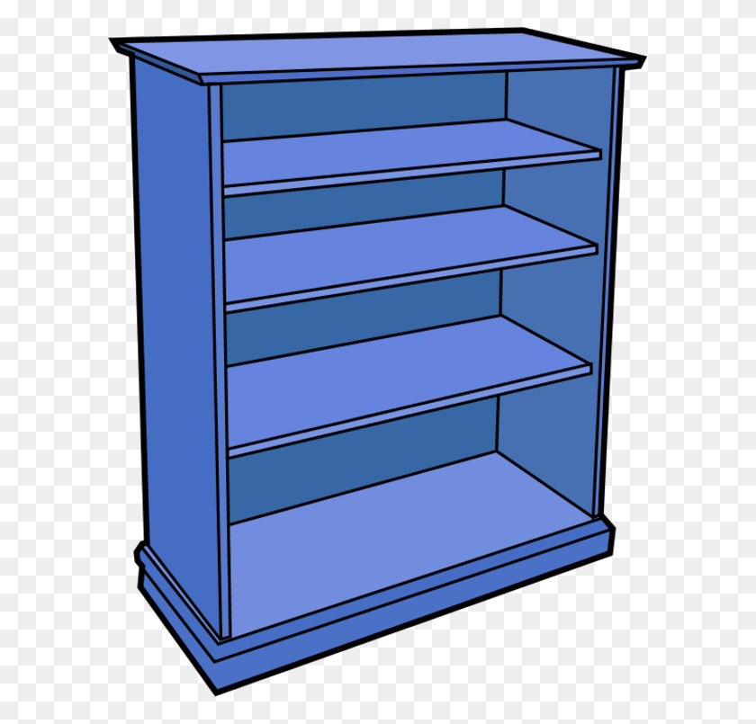 600x745 Bookcase Cliparts - Bookshelf Clipart