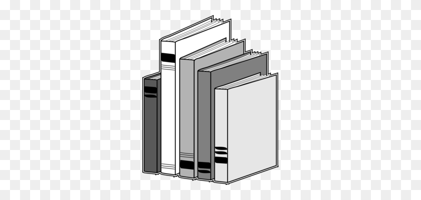 272x340 Bookcase Library Shelf - Row Of Books Clipart