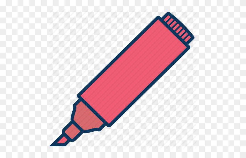 512x480 Bookmark, Calligraphy, Felt Pen, Marker Icon - Calligraphy Pen Clipart