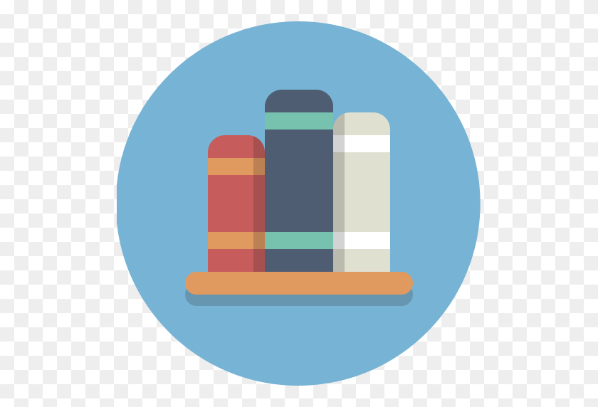 512x512 Books, Bookshelf, Library Icon - Library Icon PNG