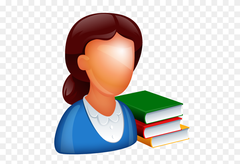 512x512 Книги, Доктор, Образование, Женщина, Девушка, Леди, Библиотекарь, Библиотека - Профессор Png
