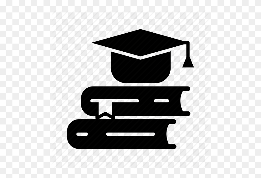 512x512 Books, Graduation Cap, Hardback, Learning, Library, School Icon - Graduation Cap 2018 Clipart