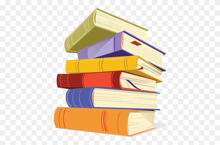 430x496 Books Png Transparent Images - Pile Of Books PNG
