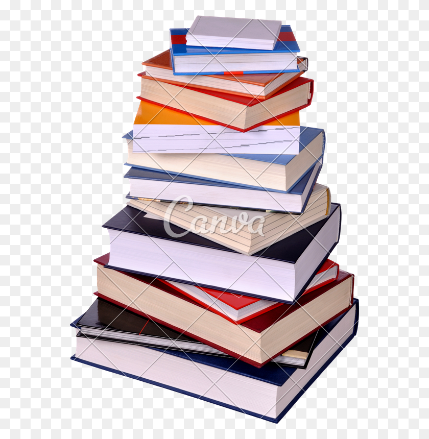 566x800 Books Stack - Book Stack PNG