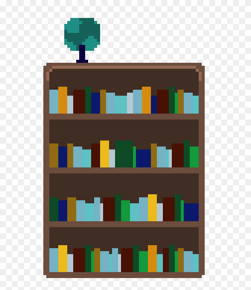 610x910 Bookshelf Pixel Art Maker - Bookshelf PNG