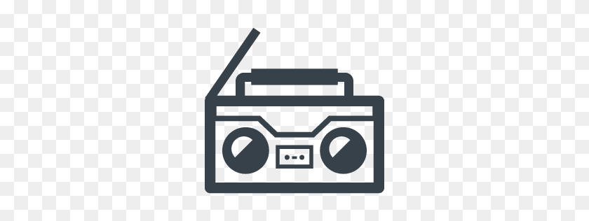 256x256 Boom Box Free Icon Free Icon Rainbow Over Royalty Free - Boombox PNG