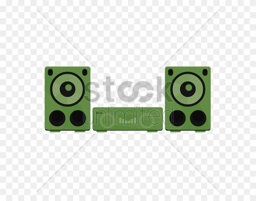 600x600 Boom Box Stereo Over A White Background Vector Image - Stereo Clipart