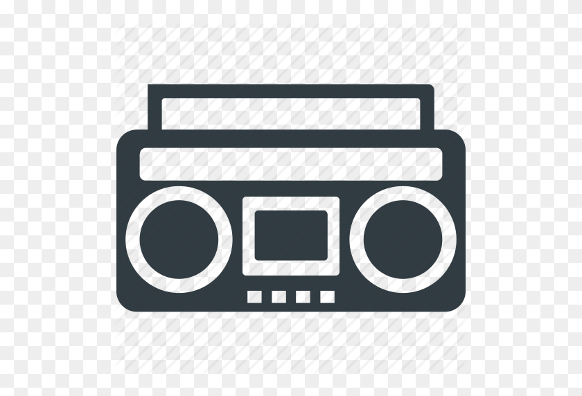 512x512 Boombox, Reproductor De Casetes, Grabadora De Casetes, Radio Estéreo, Icono Estéreo - Estéreo Png