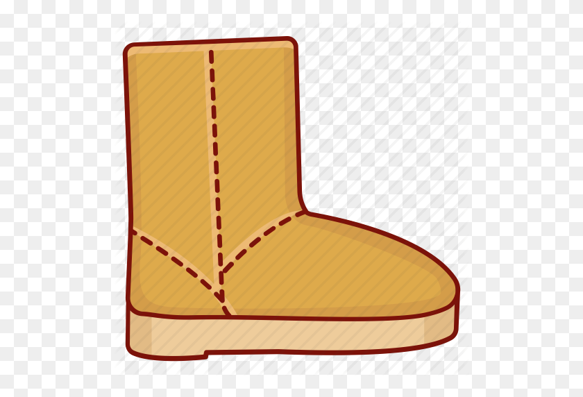 512x512 Boot, Footwear, Sheepskin, Sleepwear, Slipper, Snow, Ugg Icon - Snow Boots Clipart