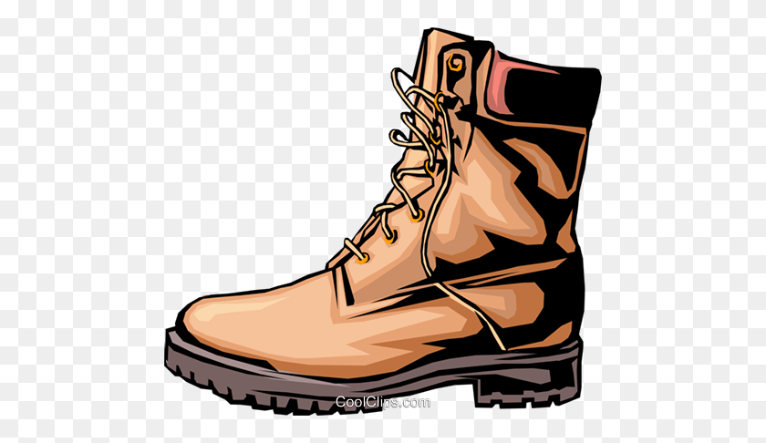 480x426 Boot Royalty Free Vector Clip Art Illustration - Snow Boots Clipart