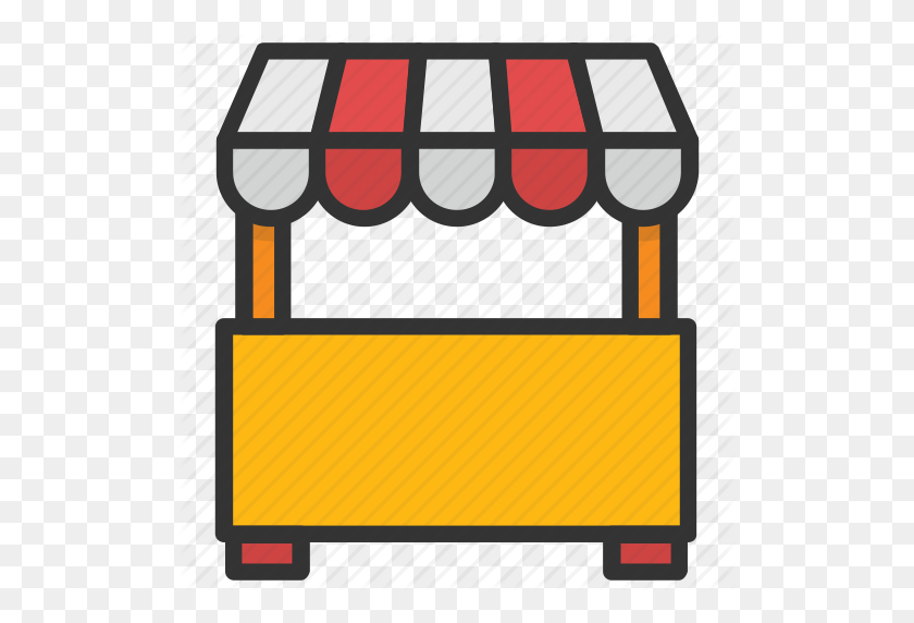 512x512 Booth, Food Stand, Kiosk, Market Stand, Vendor Icon - Kiosk Clipart