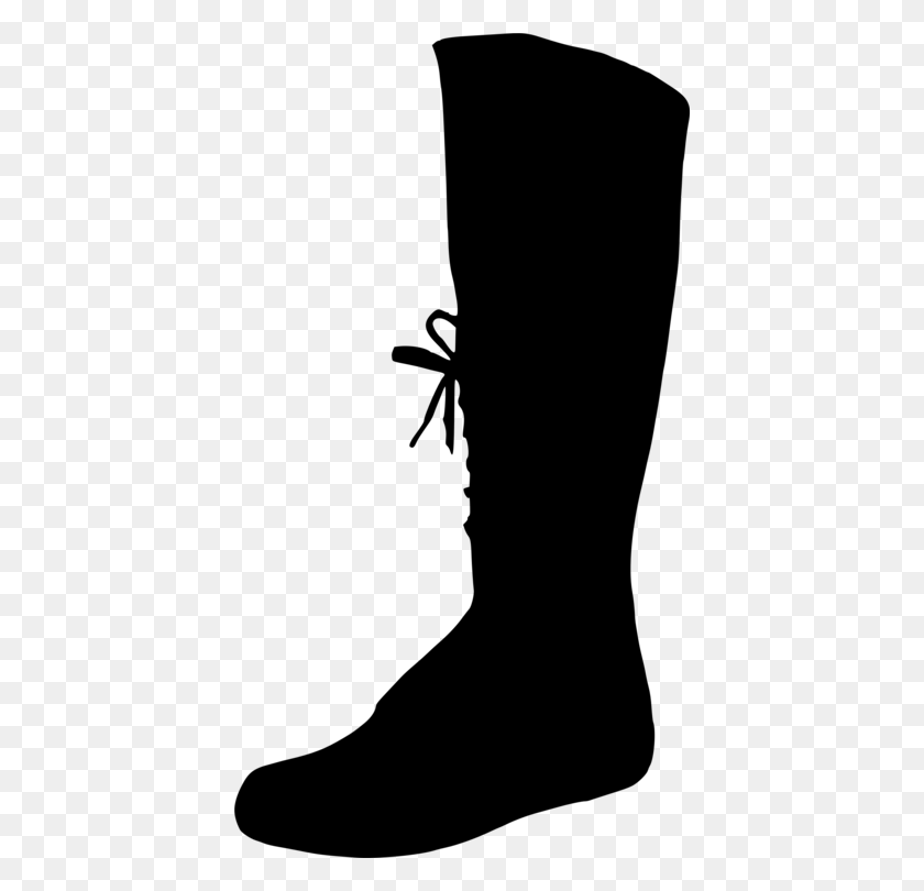 414x750 Booting Shoe Silhouette Footwear - Winter Boots Clipart