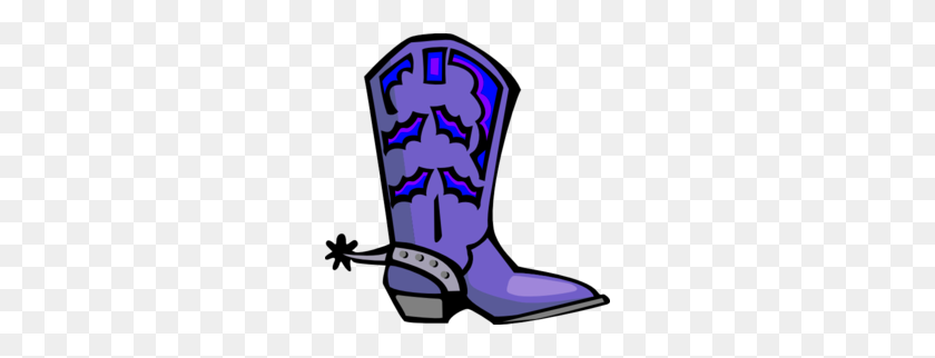 256x262 Boots Clipart Purple - Western Boot Clipart