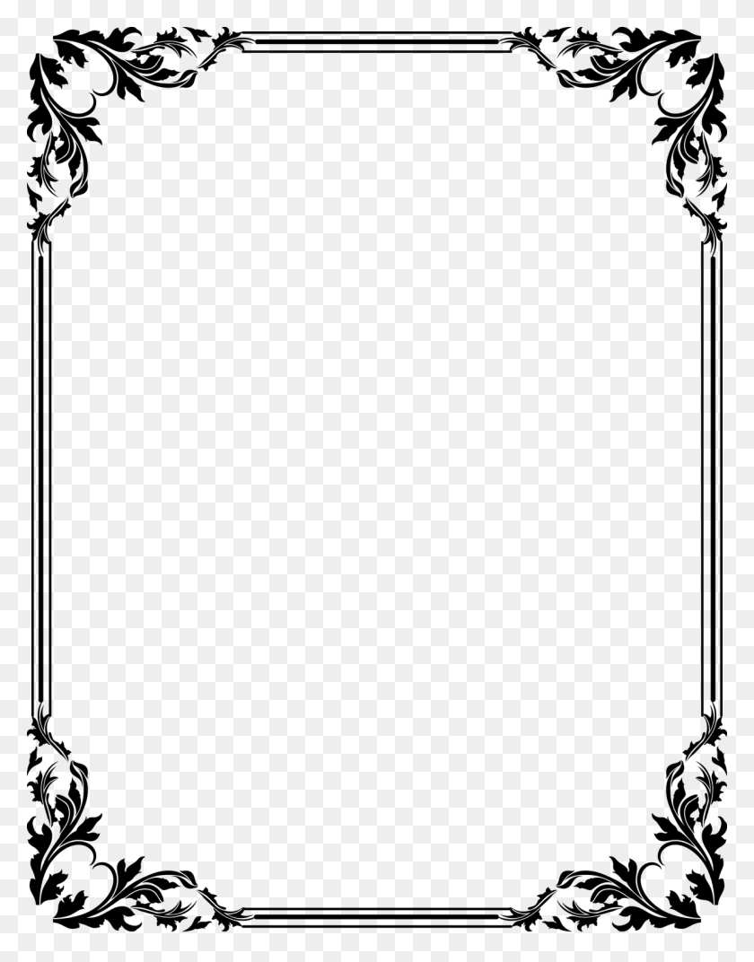 1233x1600 Border Clip Art Further Free Black And Gray Swirl Border Also - Months Of The Year Clipart