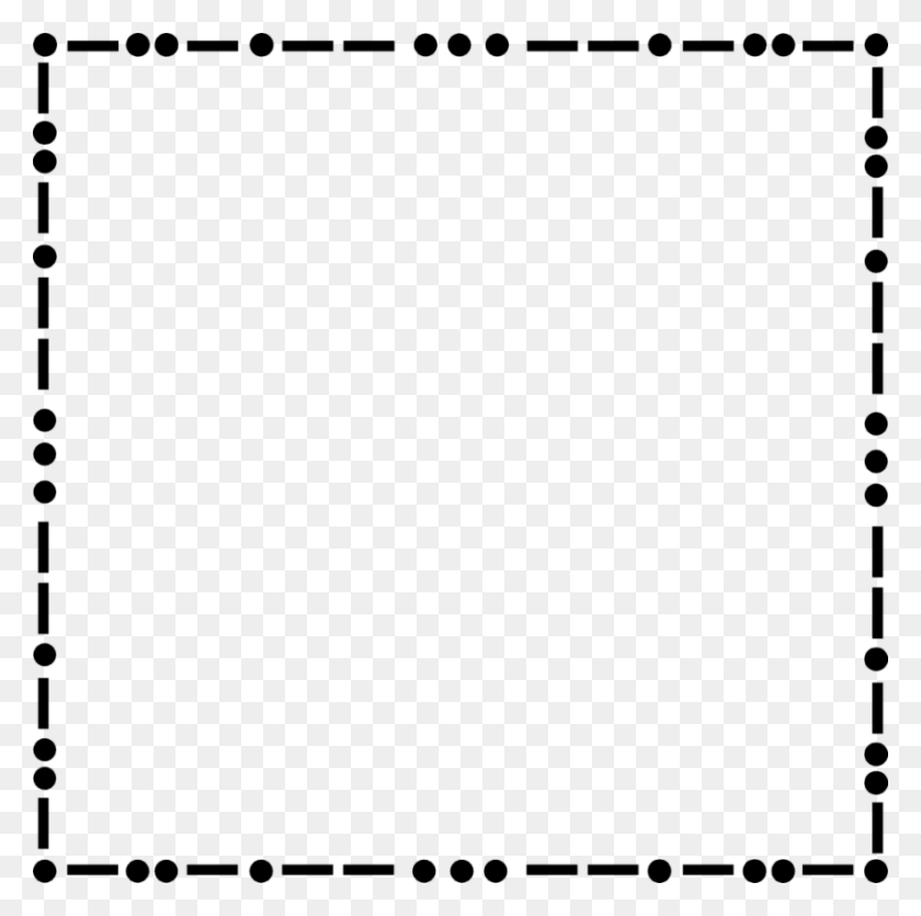 850x845 Border Free Stock Photo Illustration Of A Blank Dot And Dash - Rope Border PNG
