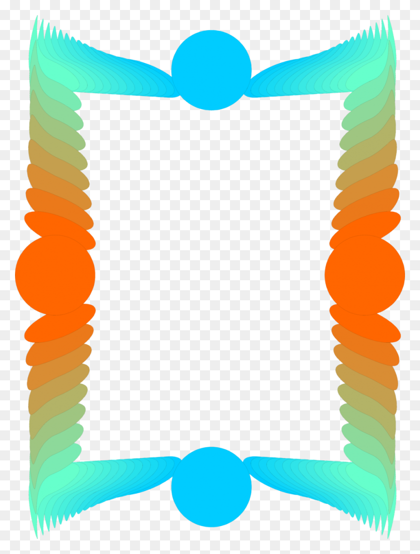 958x1287 Border Free Stock Photo Illustration Of A Colorful Blank Frame - Colorful Border PNG