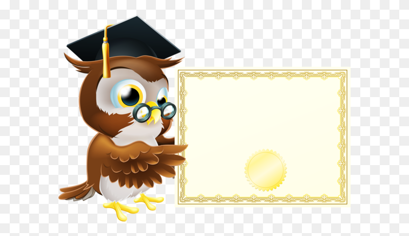 600x426 Border Owl, School - Graduation Cap Clipart No Background
