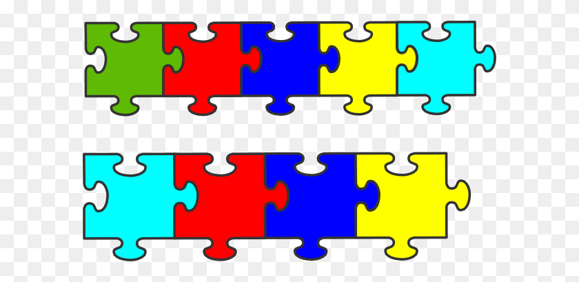 600x349 Border Puzzle Piece Clip Art - Square Border Clipart