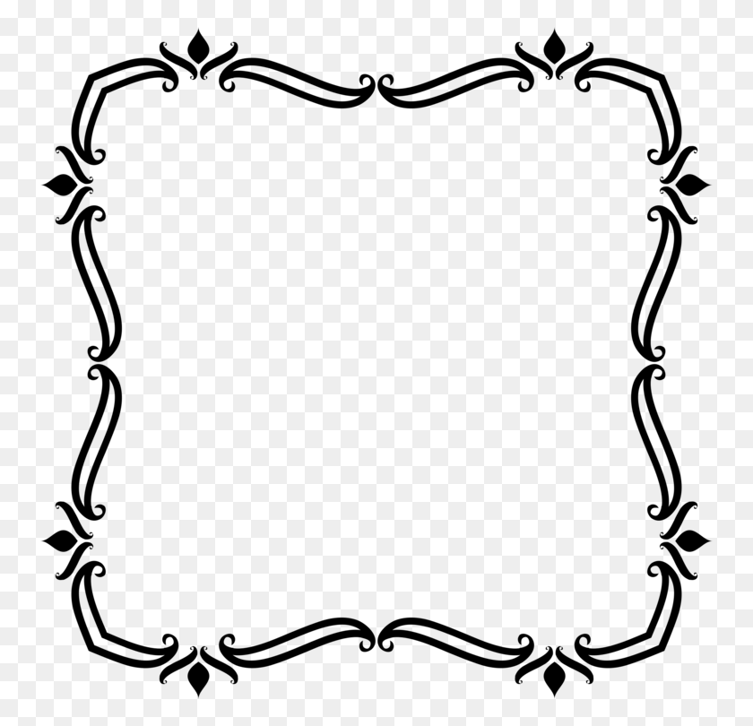 750x750 Borders And Frames Art Nouveau Ornament Picture Frames Drawing - Picture Frame Clipart