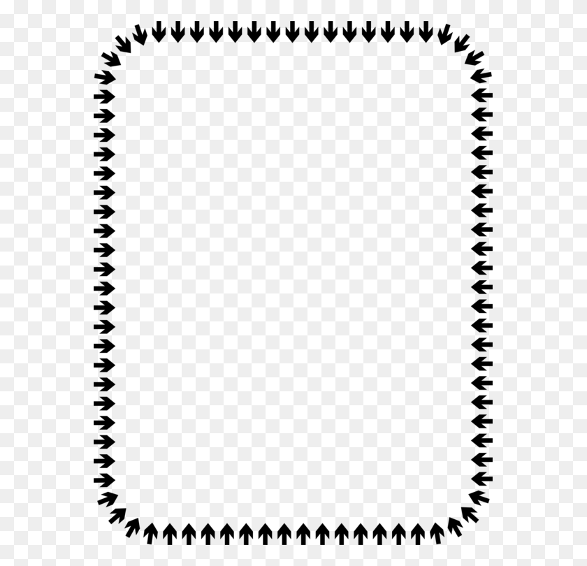 571x750 Borders And Frames Computer Icons Document Black And White Free - Arrow Border Clipart