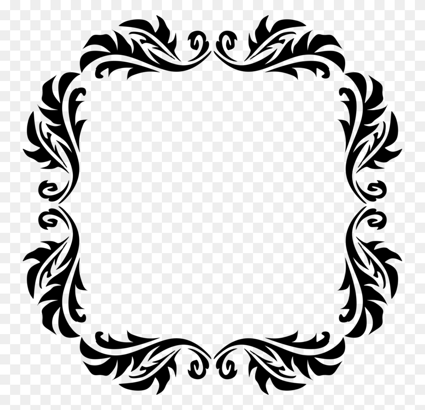 750x750 Borders And Frames Drawing Line Art Picture Frames Black And White - Photo Frame Clipart