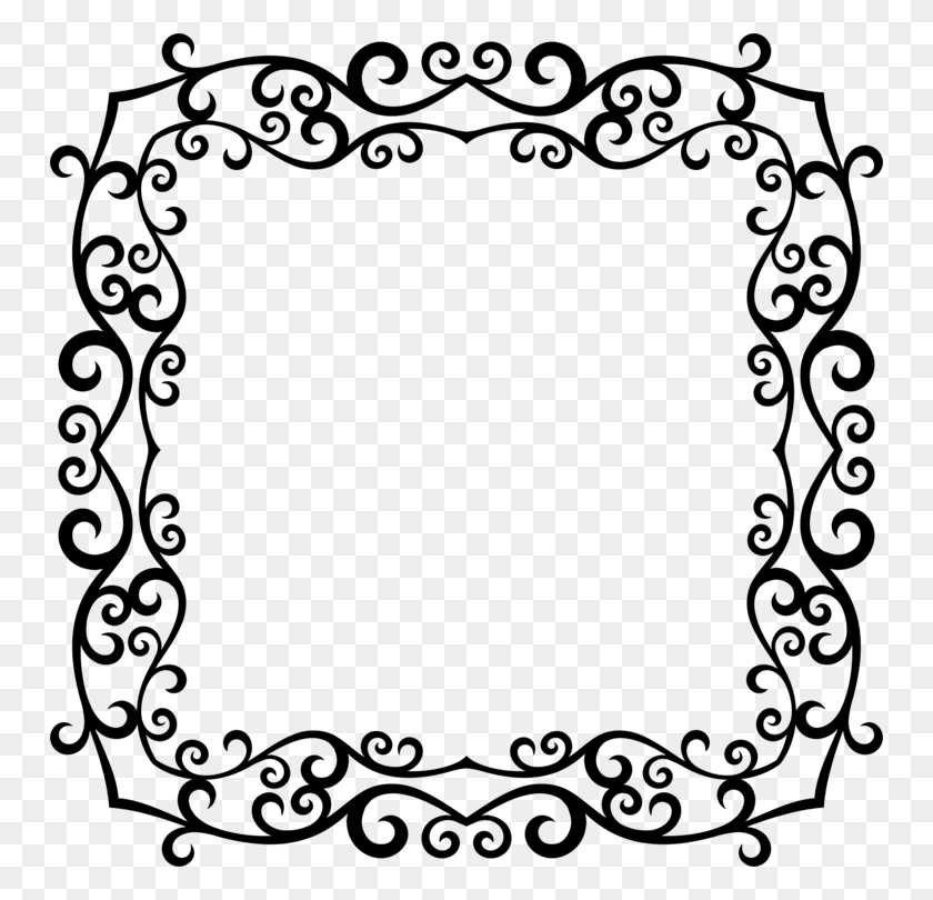 750x750 Borders And Frames Picture Frames Computer Icons Ornament Film - Flourish Clipart Black And White