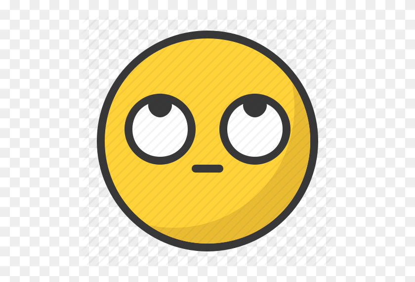 512x512 Bored, Emoji, Emoticon, Eyes, Roll, Up Icon - Eyes Emoji PNG