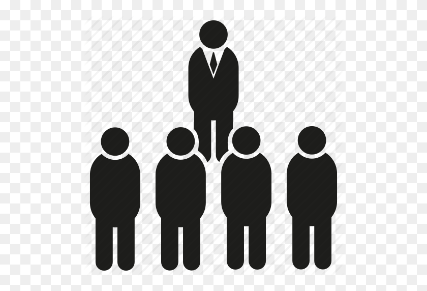 512x512 Boss, Business People, Crowd, Entrepreneur, Leader, Office Icon - Crowd Silhouette PNG