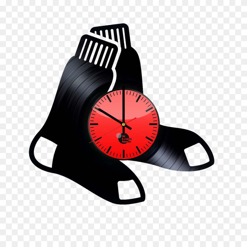 1500x1500 Бостон Ред Сокс Ручной Работы Виниловая Пластинка Настенные Часы Вентилятор Подарок - Логотип Бостон Ред Сокс Png