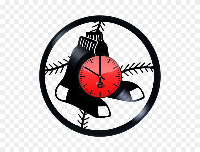 580x580 Бостон Ред Сокс Логотип Ручной Работы Виниловая Пластинка Настенные Часы Вентилятор Подарок - Логотип Ред Сокс Png