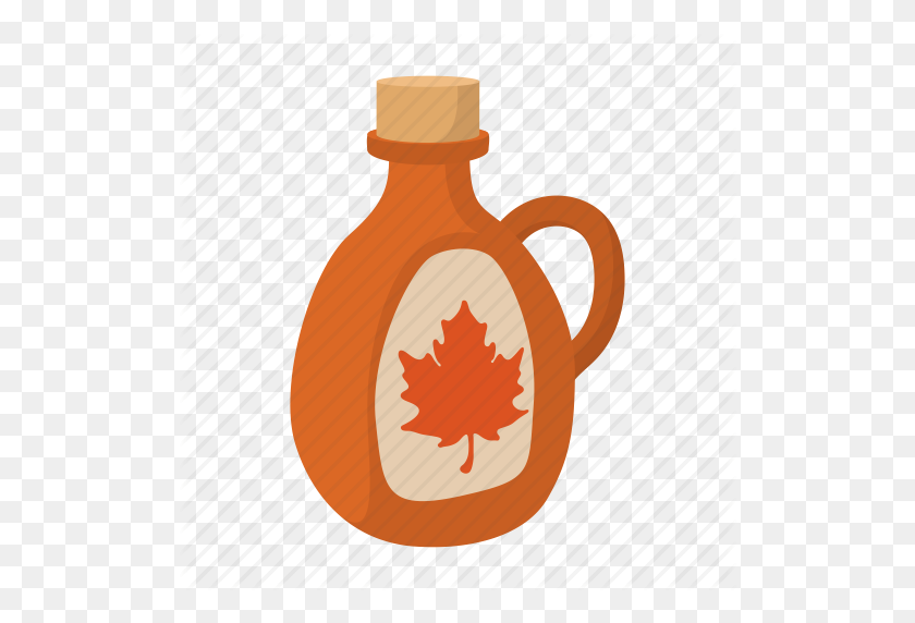 512x512 Bottle, Cartoon, Food, Maple, Pure, Sweet, Syrup Icon - Syrup PNG