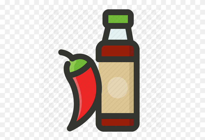 512x512 Bottle, Chili, Chilli, Hot, Sauce, Spice Icon - Hot Sauce PNG