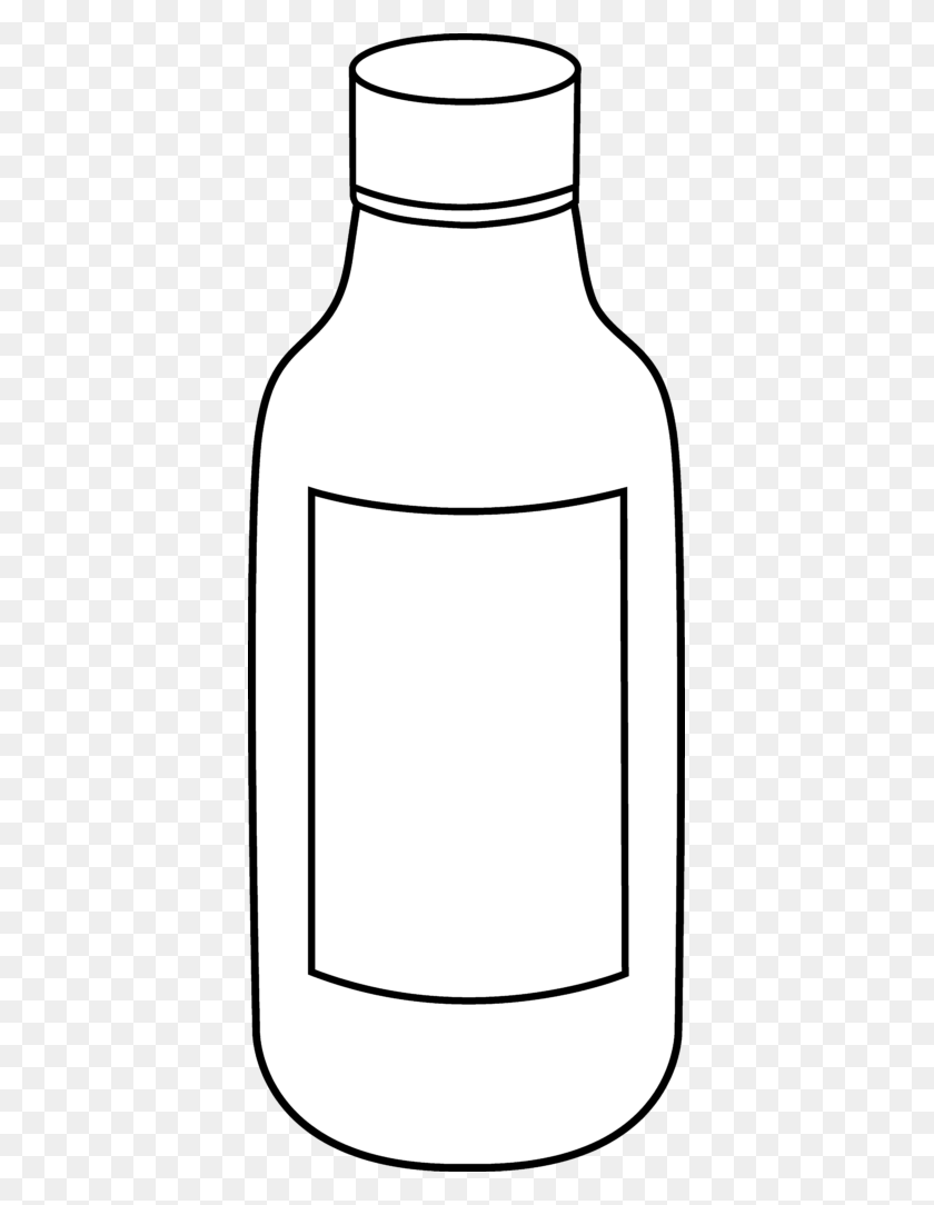 393x1024 Бутылка Клипарт Бесплатный Клипарт - Бутылка Клипарт Черный И Белый