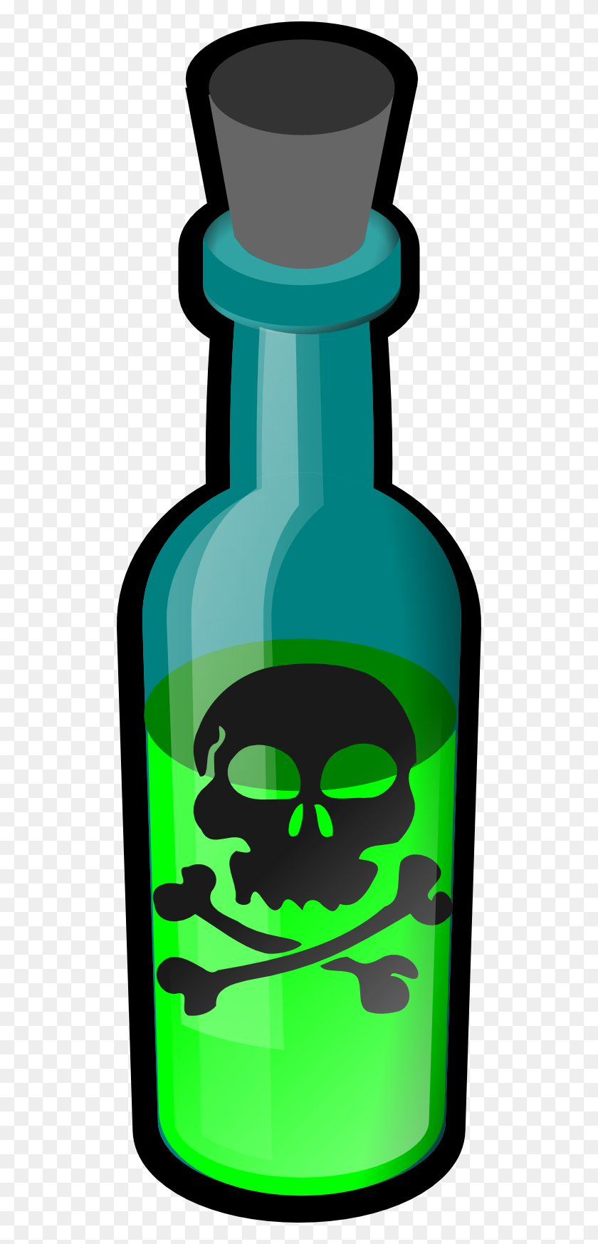512x1686 Bottle Clipart Toxic - Glass Bottle Clipart
