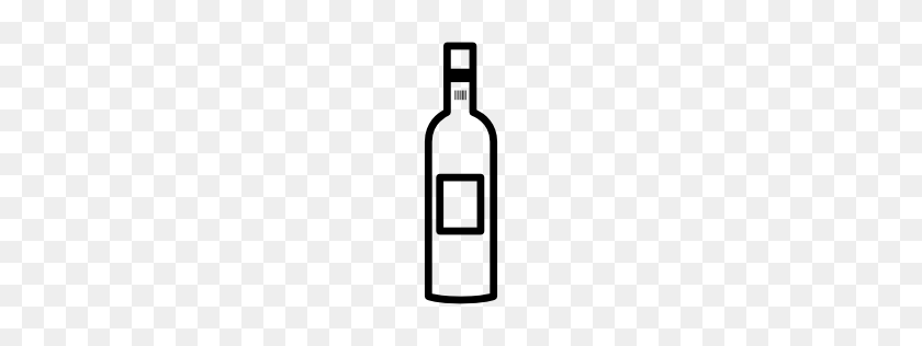 256x256 Bottle Clipart Wine Bottle Outline - Clipart Wine Bottle And Glass