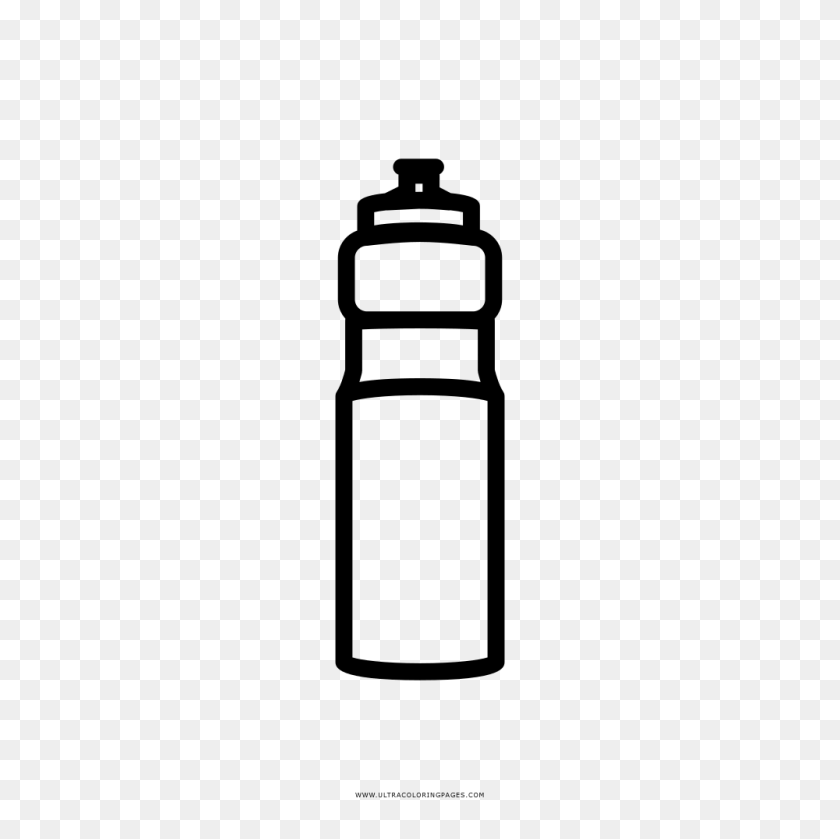 1000x1000 Bottle Coloring Pages - Water Bottle Clipart Free