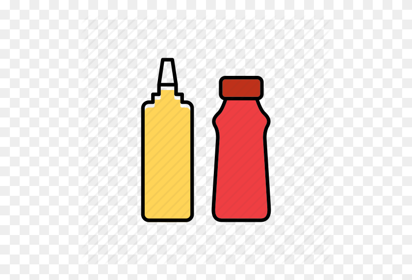 512x512 Bottle, Container, Food, Ketchup, Mustard, Packaging, Packing Icon - Ketchup Bottle PNG