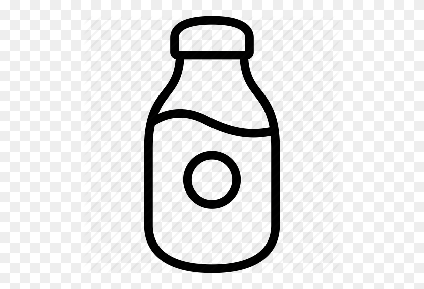 512x512 Bottle, Dairy, Drink, Empty, Milk Icon - Milk Jug PNG