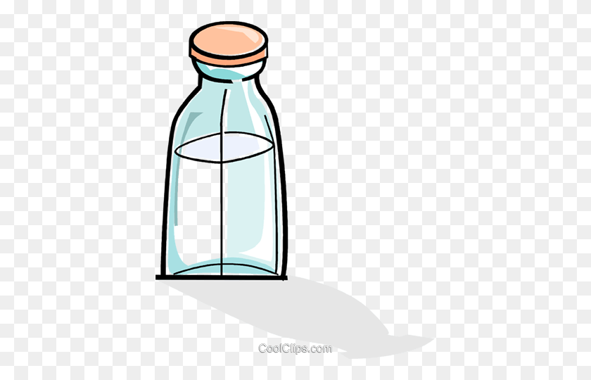 397x480 Bottle Of Milk Royalty Free Vector Clip Art Illustration - Milk Bottle Clipart