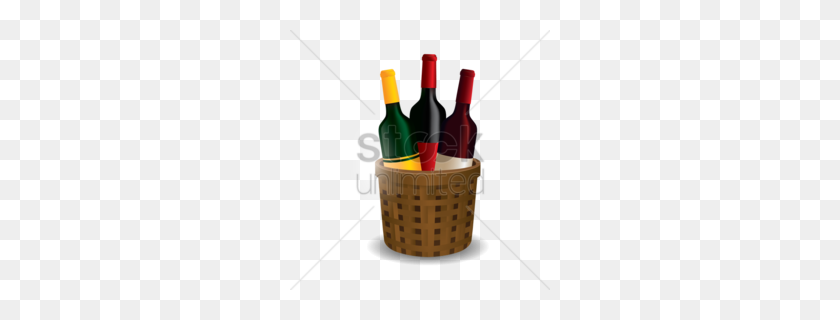 260x260 Bottle White Wine Clipart - Wine Clipart PNG