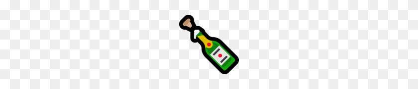 120x120 Botella Con Corcho Haciendo Estallar Emoji - Champán Emoji Png