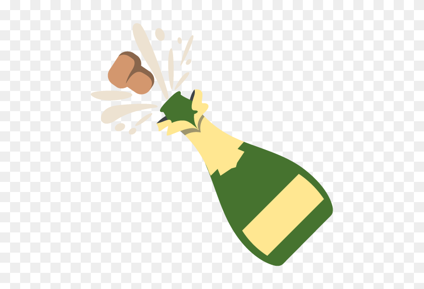 512x512 Bottle With Popping Cork Emoji Vector Icon Free Download Vector - Cork Clipart