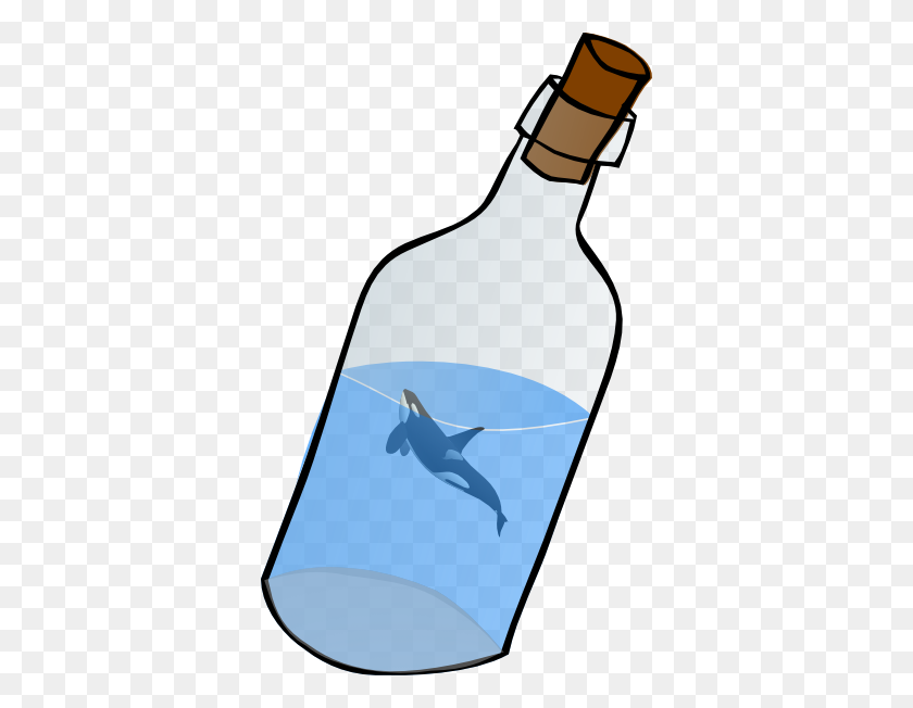360x592 Bottled Glass With Killer Whale Clip Art - Propaganda Clipart