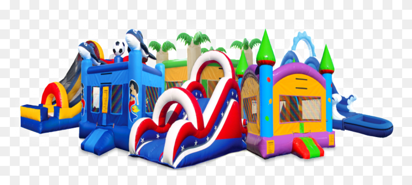 1100x450 Bouncing All Around - Bounce House PNG