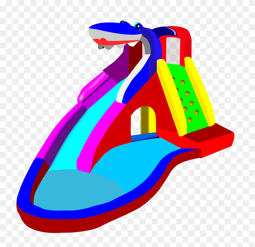 2400x2320 Bouncy Castle - Slide PNG