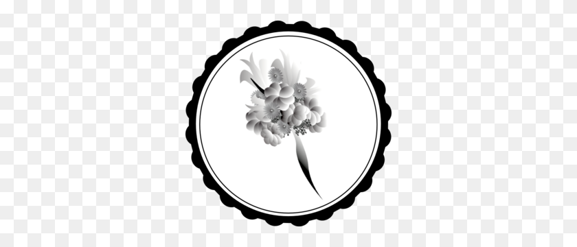 300x300 Bouquet Black White Clip Art - Free Clipart Flowers Bouquet