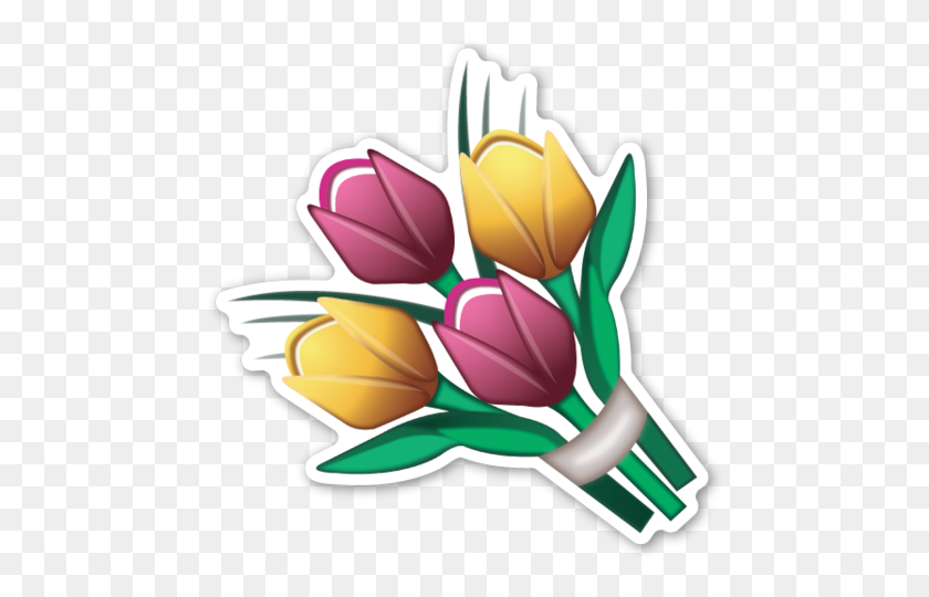 477x480 Bouquet Emo Emoji, Emoji Stickers And Emoticon - Flower Emoji PNG