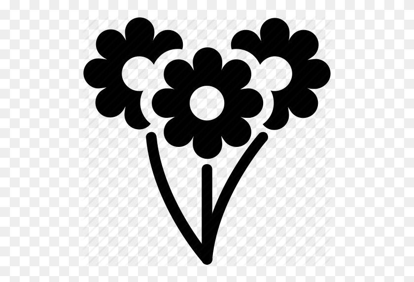 512x512 Bouquet Of Flowers, Bunch, Daisy, Daisy Flower, Flowers Icon - Flower Icon PNG